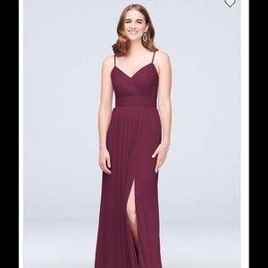 Ruched Waist Mesh Bridesmaid Dress